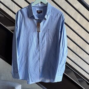 Johnston & Murphy Light Blue Button Down Shirt, NEW!